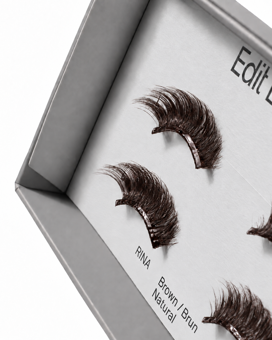 Original Pre-glued Half Lashes - Rina - Natural (Brown)
